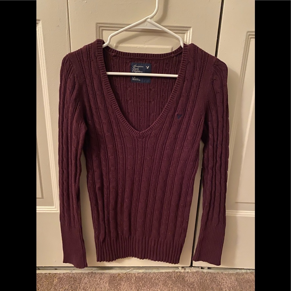 Purple long sleeve sweater from American eagle